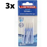 Lactona Ragers EasyGrip Recht M 5mm Lichtblauw - 3 x 6 stuks - Voordeelverpakking