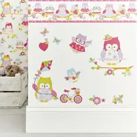 Graham & Brown Olive the Owl - Olive de uil - Verwijderbare Muurstickers - 29 stuks - 2 x 25 x 70 cm