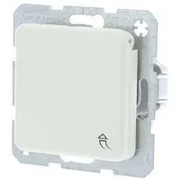 Berker M2 Inbouw Stopcontact met Randaarde - 1-voudig - Met klep - Crème