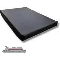 Topmast Support Plus - Orthopedisch Hondenkussen - 125 x 90 x 10 cm - Hondenbed - Zwart - Hondensofa - Hondenmand - Leatherlook Hondenmatras