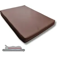 Topmast Support Plus - Orthopedisch Hondenkussen - 100 x 75 x 10 cm - Hondenbed - Bruin - Hondensofa - Hondenmand - Leatherlook Hondenmatras