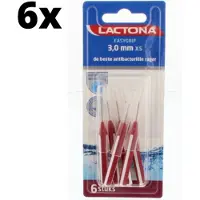 Lactona Ragers EasyGrip Recht XS 3mm Rood - 6 x 6 stuks - Voordeelverpakking