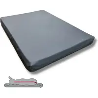 Topmast Support Plus - Orthopedisch Hondenkussen - 100 x 75 x 10 cm - Hondenbed - Antraciet - Hondensofa - Hondenmand - Leatherlook Hondenmatras