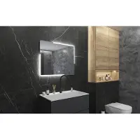 Gliss Design Melite spiegel met LED-verlichting en verwarming 90x70cm