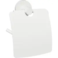 Sapho X-Round toiletrolhouder met klep type 1 wit