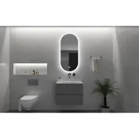 Gliss Design Orion spiegel verticaal met LED-verlichting en verwarming 50x100cm