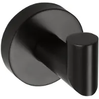 Sapho X-Round handdoekhaak met hoek zwart