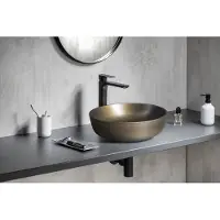 Sapho Priori keramische ronde waskom 41.5cm brons