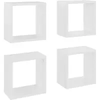 vidaXL Wandschappen kubus 4 st 26x15x26 cm wit