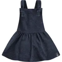 Your Wishes Multi Fleck Blue Dungaree Dress - Jurk - Blauw - Meisjes - Maat: 50/56