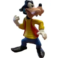 BULLYLAND Disney - Goofy speelfiguurtje - in geel shirt - klungelig - 9 cm - taarttopper