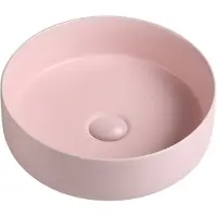 Guido Gusto Waskom Anna 35x35x12cm mat roze inclusief afvoerplug