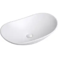 Guido Gusto Waskom Gia 61x36x15cm mat wit inclusief afvoerplug