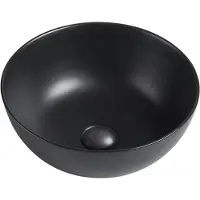 Guido Gusto Waskom Verla 35x35x15cm mat zwart inclusief afvoerplug
