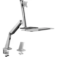 VDD Gaming - Monitorbeugel met toetsenbord - 13 tot 32 inch - Zilver