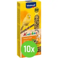 Vitakraft 10x Honing/Sesam-Kräcker Kanarie 3in1