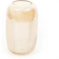 Housevitamin HV Ribbled Vaas-Amber- 15.5x25cm