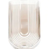 Housevitamin HV Ribbled U-vormige Vaas-Zwart-13x6.5x18cm