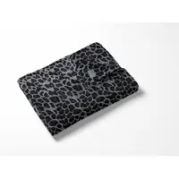 Linnick Flanel Fleece Deken Leopard - black/white - 140x200cm - Plaid