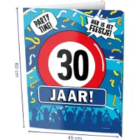 Paper Dreams Window Signs - 30 Jaar Multi multi Karton