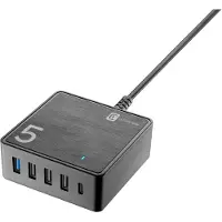 Cellularline ACHUSB5HOME60WK oplader voor mobiele apparatuur Laptop, Smartphone, Tablet Zwart AC Snel opladen Binnen