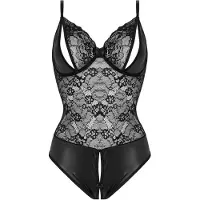 Christine le Duc - Wetlook Body Vesper - S/M - Zwart