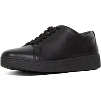 FitFlop Women Rally Sneaker Leather All Black-Schoenmaat 42