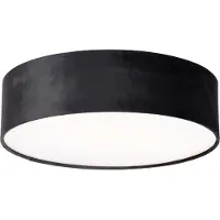 QAZQA drum - Moderne Plafondlamp - 2 lichts - Ø 40 cm - Zwart Goud - Woonkamer | Slaapkamer | Keuken