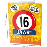 Paper Dreams Window Signs - 16 Jaar Multi multi Karton