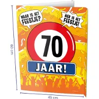 Paper Dreams Window Signs - 70 Jaar Multi multi Karton