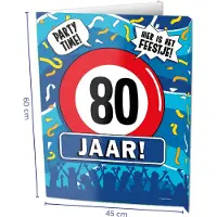 Paper Dreams Window Signs - 80 Jaar Multi multi Karton