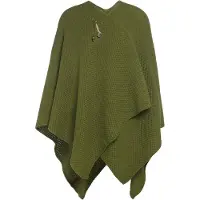 Knit Factory Jazz Omslagvest - Mosgroen - One Size