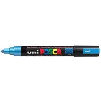 Posca uni-ball Paint Marker op waterbasis Posca PC-5M blauw metaal 6 stuks