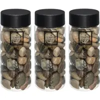 Atmosphera middelgrote decoratie/hobby stenen - 3x - bruin mix - 750 gram - Aquarium en vazen vulling - steentjes