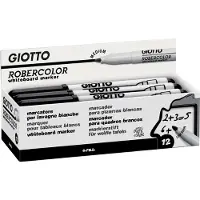 Giotto Robercolor whiteboardmarker, medium, ronde punt, zwart 12 stuks