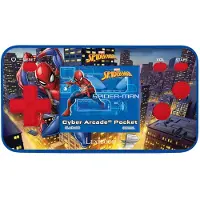 Marvel Lexibook Spider-Man Cyber Arcade Pocket-gameconsole, 150 gaming, LCD, op batterijen, rood / blauw