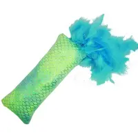 Happy pet mermaid kicker met veren blauw