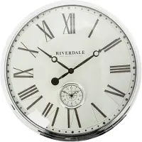 Riverdale Wandklok London Zilver 50 cm