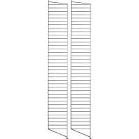 String vloerpaneel zwart, 200x30 cm, 2-pack