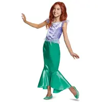 Disney Princess Ariel Classic Girl Costume Groen 5-6 Years Kinderen