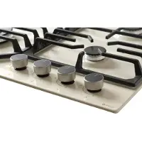 Wiggo Wh-g634gl(c) - Inbouw Gaskookplaat Met Wok - 60cm - Creme Glas