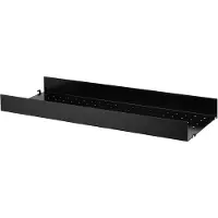 String metalen plank zwart, 78x30 cm, hoge rand