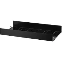 String metalen plank zwart, 58x30 cm, hoge rand