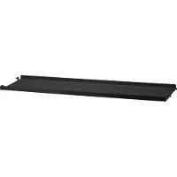 String metalen plank zwart, 78x20 cm, lage rand