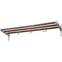 Essem Design Nostalgi Schoenenrek of hoedenplank walnoothout, aluminium frame