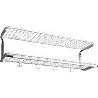 Essem Design Classic 650 hoedenplank wit/chroom, 2 niveaus, 80 cm
