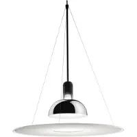 Flos Hanglampe , FRISBI, dimbare, Wit, Woonkamer, Kunststof, Designer