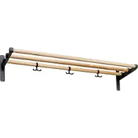 Essem Design Nostalgi Schoenenrek of hoedenplank berkenhout, zwart frame