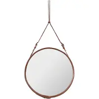 Gubi Adnet Circular Wandspiegel Tan Leather | Ø70 cm