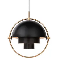 Gubi Multi-Lite plafondlamp messing-koolzwart